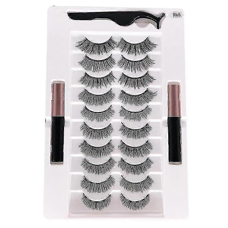 10pcs False Eyelashes Makeup False Lashes Handmade Artificial Eyelashes