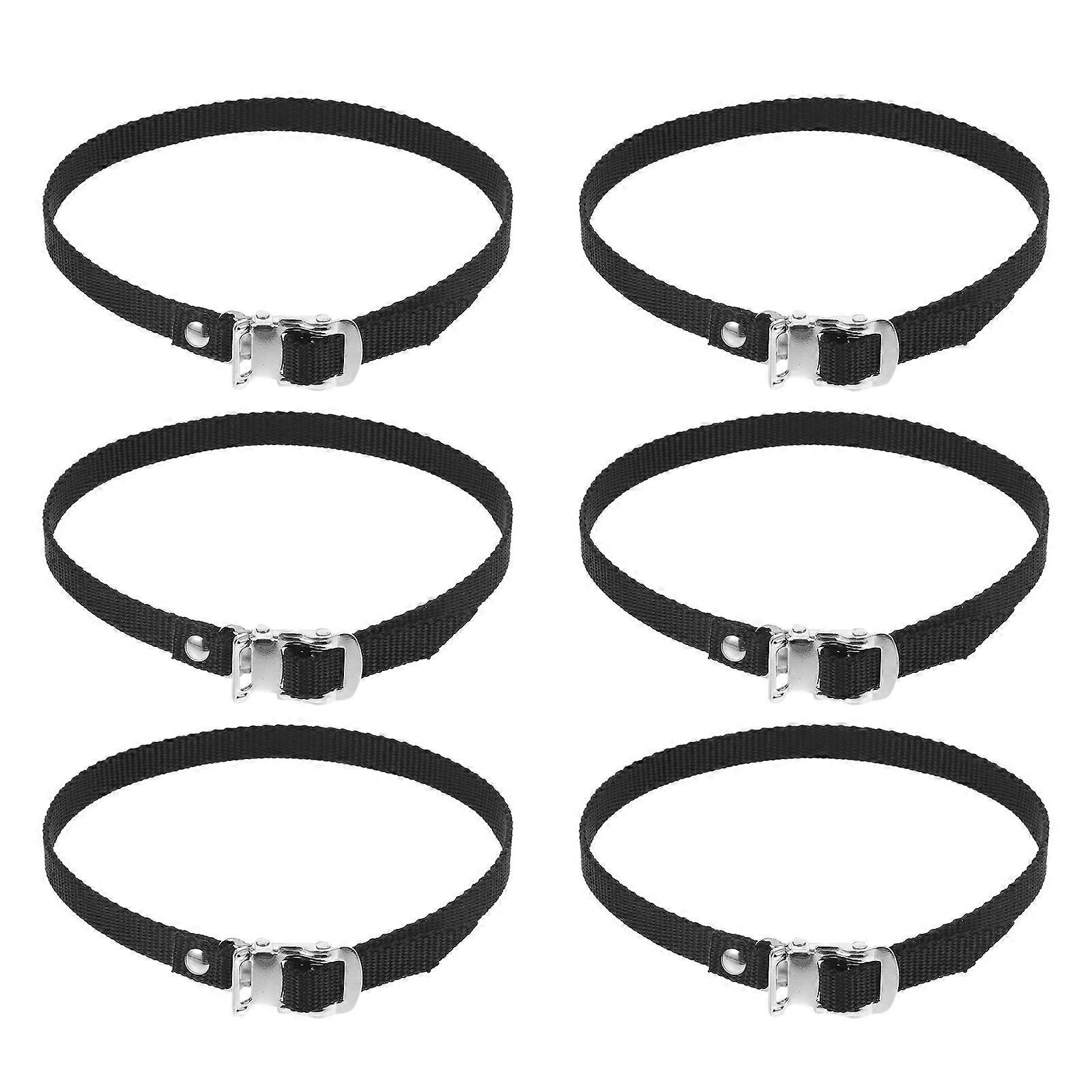 It looks like you're referring to a product listing or description for **"6pcs Skid Toe Straps For Fixing Pedal Straps Durable Clamp Accessories For