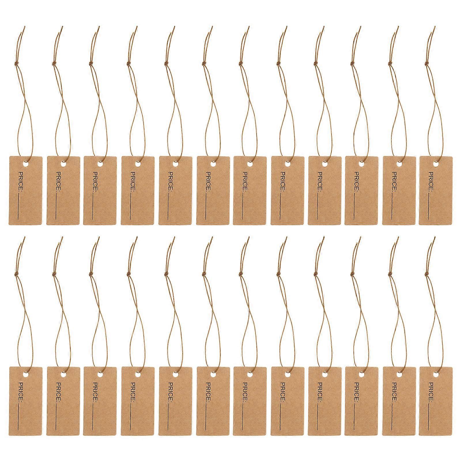 100pcs Kraft Price Marking Tags with String for Jewelry, Clothes, Crafts   Writable Retail Tags for DIY, Party Favors, Easy Hang Labels