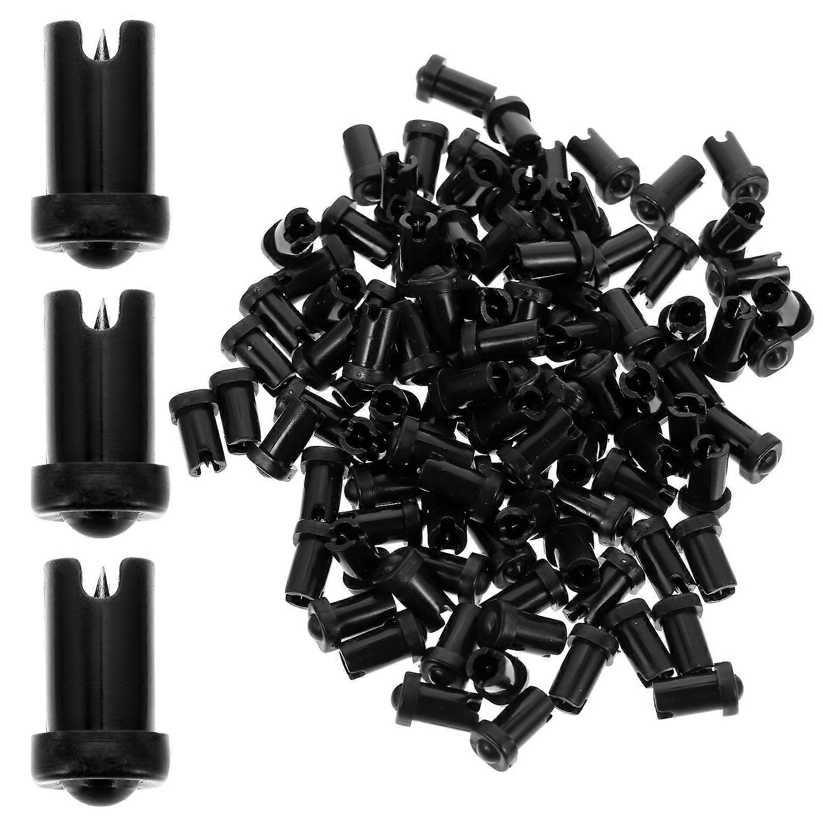 100Pcs Eyelash Extensions Tool Glue Bottle Anti-blocking Needles Glue Bottle Pin Blocking Needles