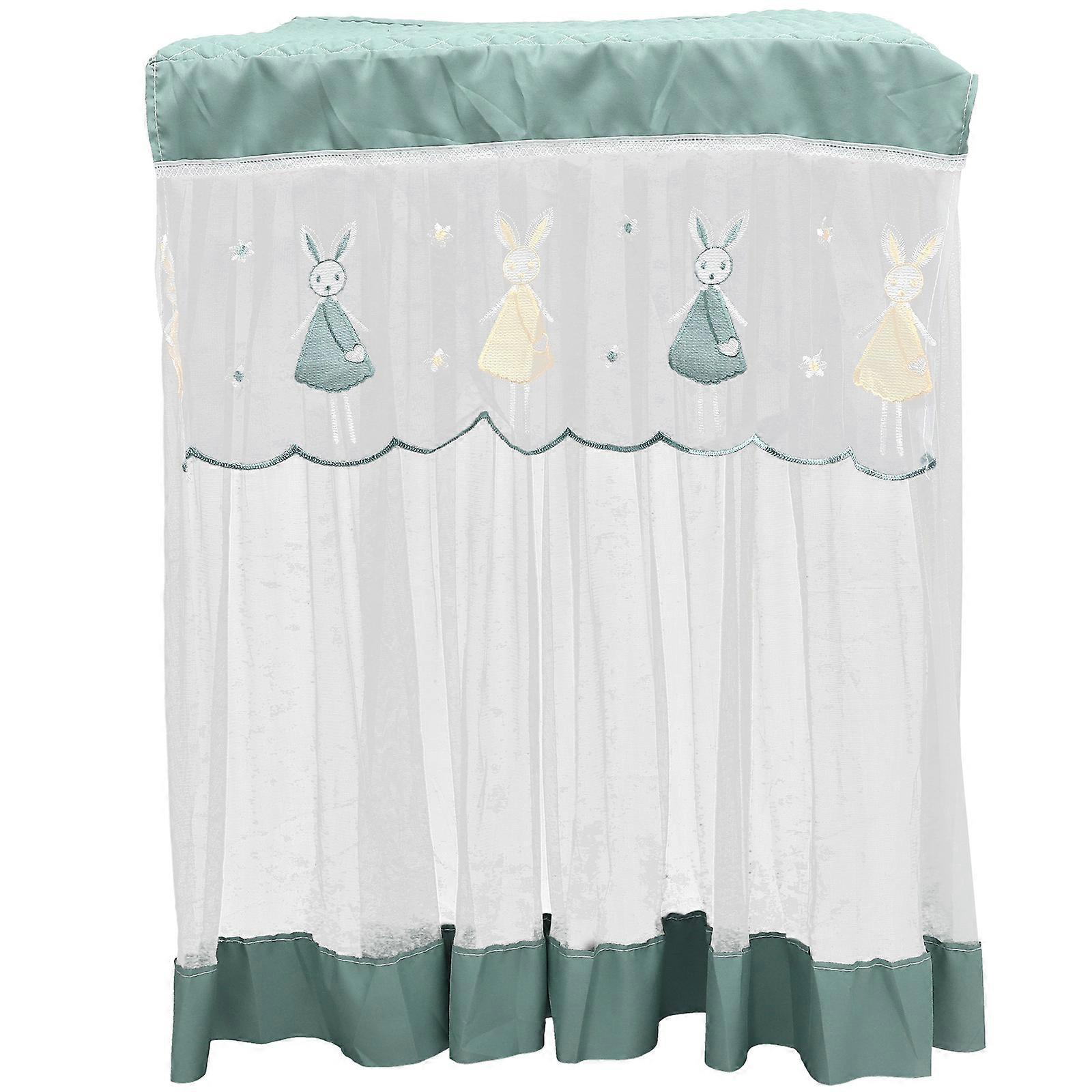 Washing Machine Cover Dustproof Lightweight Washer Protector with Embroidery Pattern for Home Laundry Use Easy to Clean and Durable Appliance