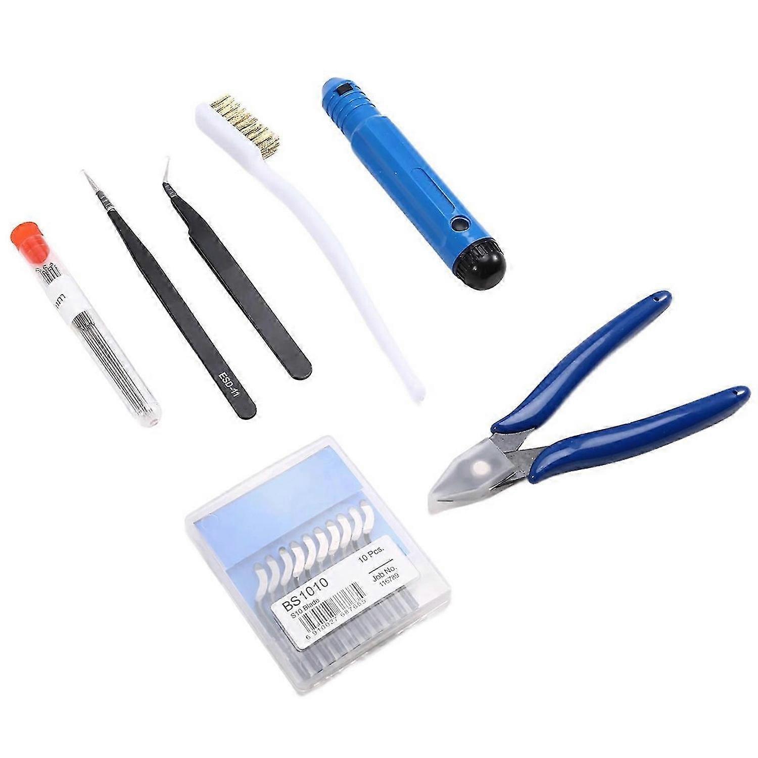 3D Printer Nozzle Cleaning Kit with Pliers, Cleaning Brush, and Deburring Tools for Efficient Unclog