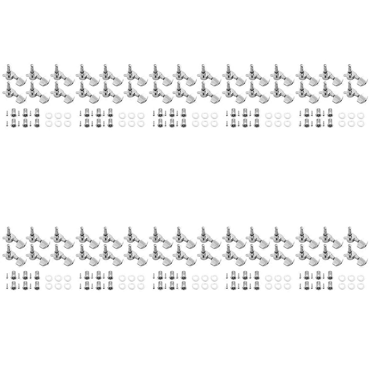 6 Stück Silber Gitarre Saiten Tuning Tuner (3 für links + 3 für rechts)