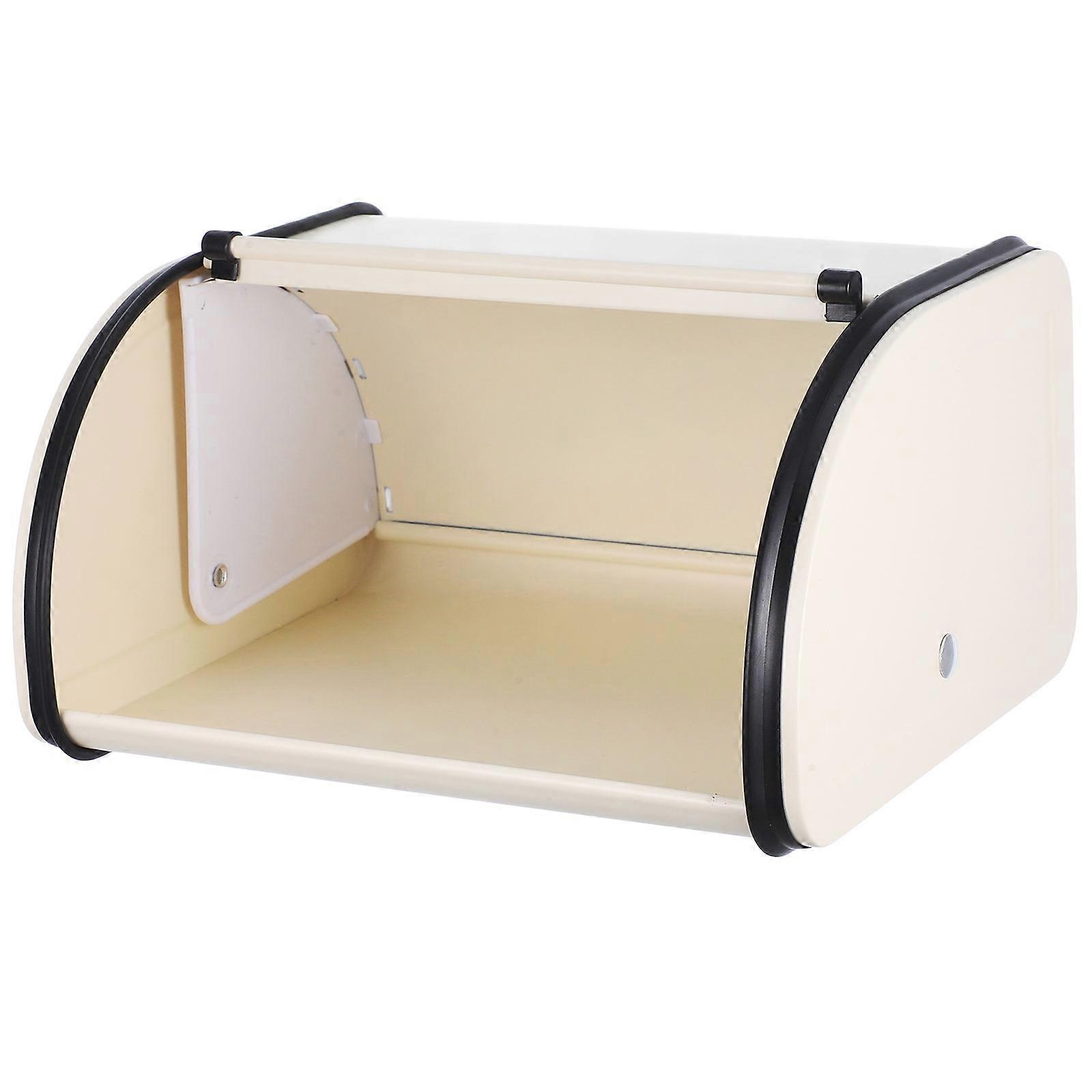 Retro Bread Box Metal Bread Storage Home Baking Rectangular Iron 1Set