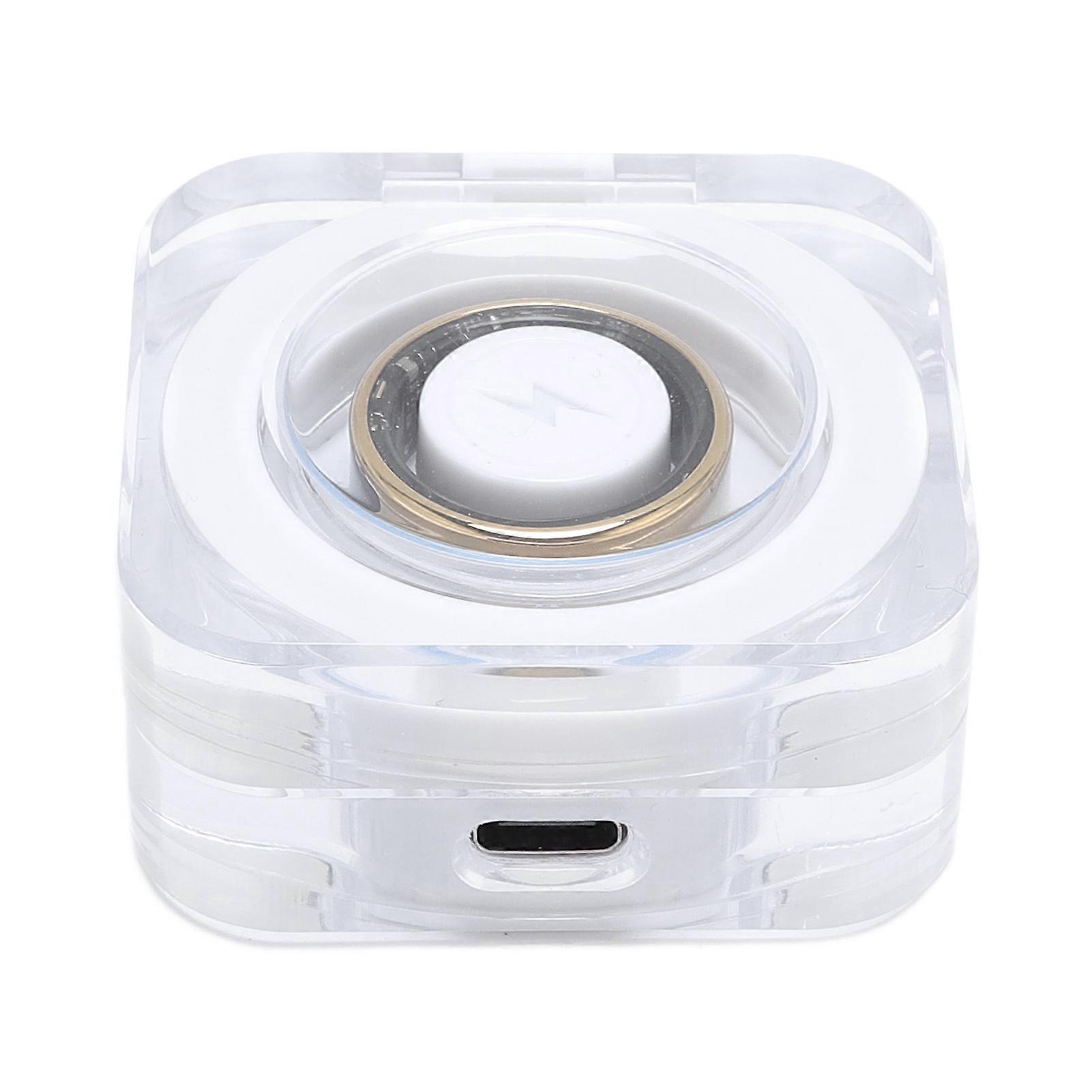 Smart Ring Stainless Steel IP68 Water Resistant Display Touch Function Multiple Sports Modes Fitness Tracker Ring for Running Climbing 