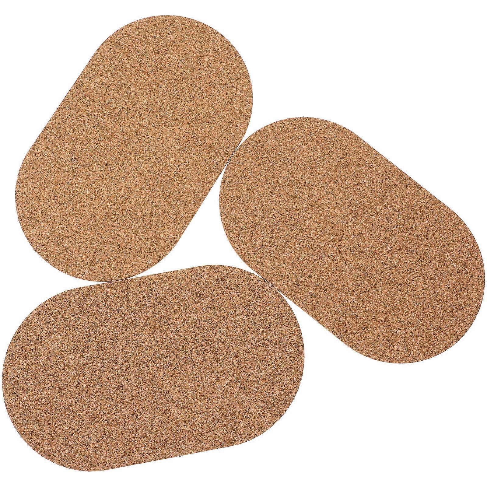 3pcs Running Wheel Cork Mat for Hamsters   Skid Resistant Cushion Pad for Safe, Comfortable Exercise