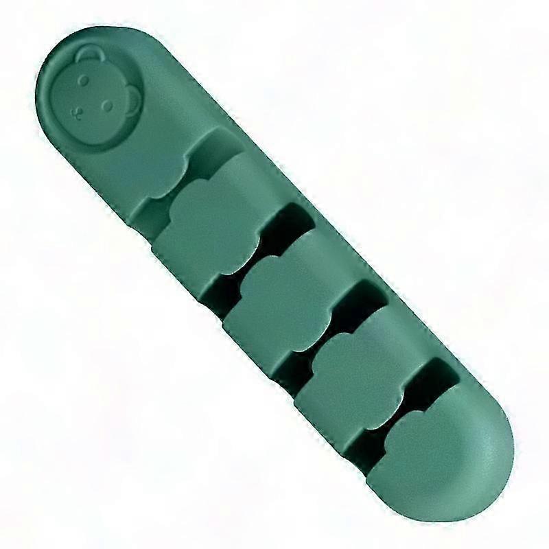 حامل مشبك كابل سيليكون ذاتي اللصق 4 فتحات منظم مكتب مضاد لللف لسماعات المكتب المنزلي JIKAIX