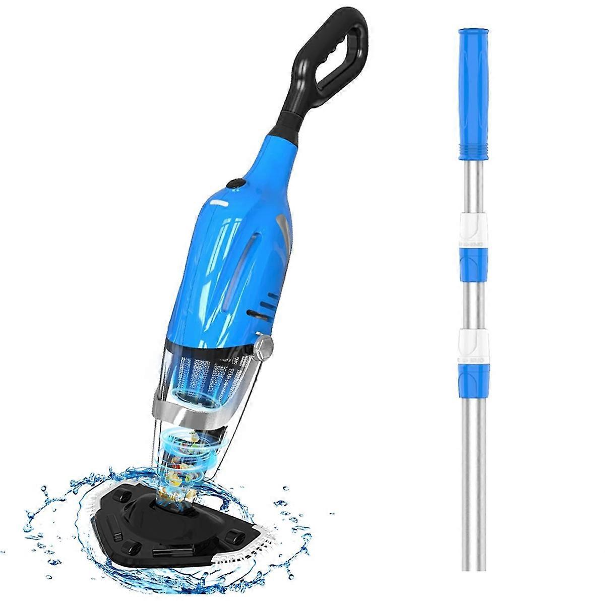 Pool Vacuum Cleaner Rechargeable,Electric Pool Cleaner with Adjustable Handle,Cordless Pool Vacuum