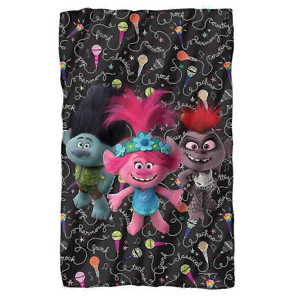 Trolls Inspired Trio Fleece Blanket