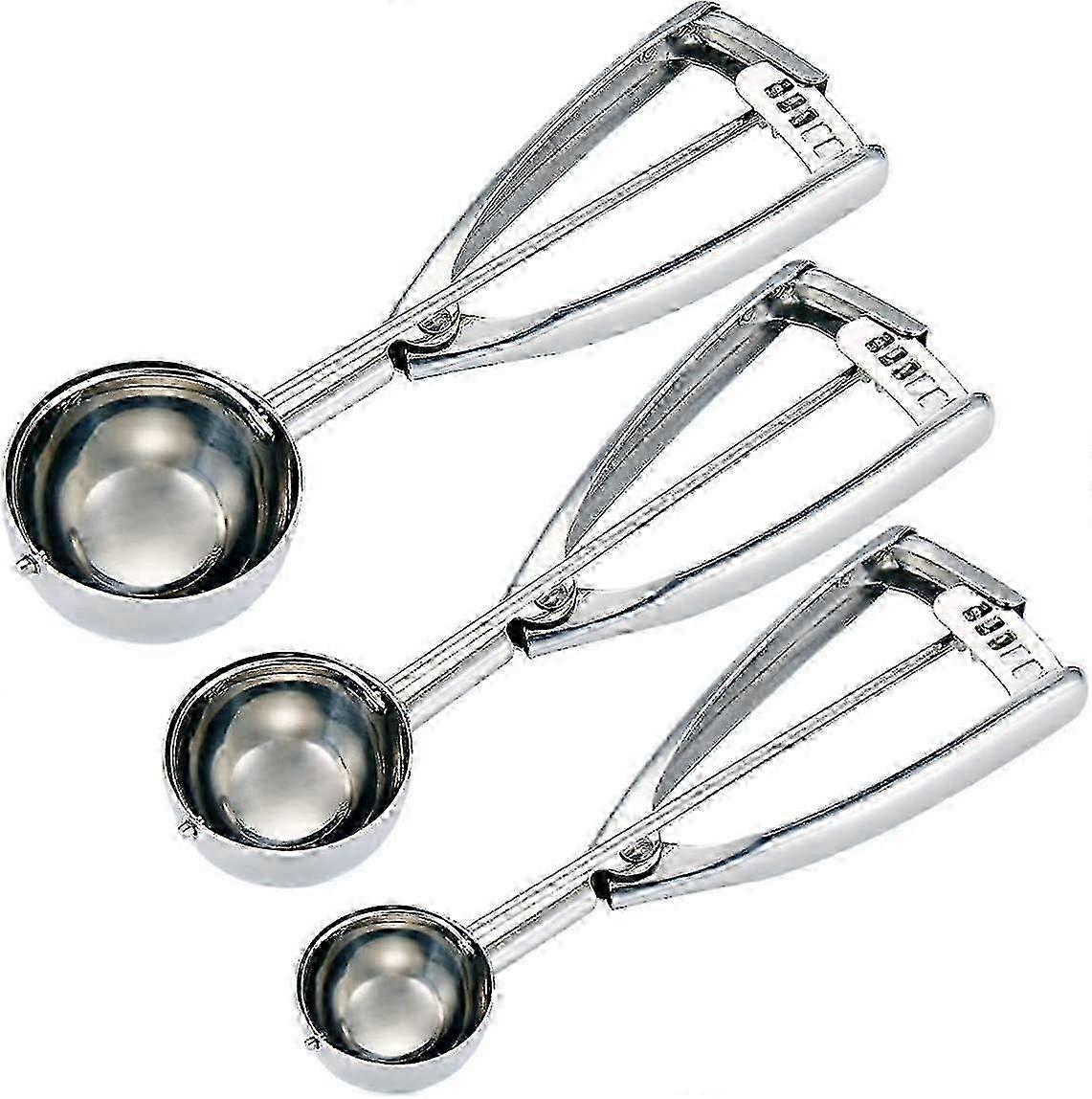 Ice Cream Scoop Set, Suitable for Brand, Small (1 Tbsp), Medium (2 Tbsp), and Large (3 Tbsp) Sizes