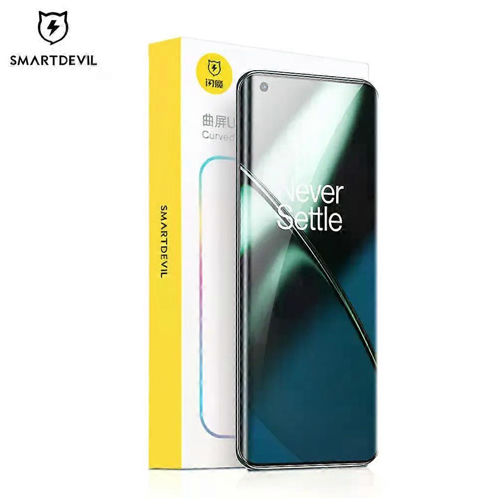 Security SmartDevil 1/2PCS Full Glue UV Screen Protector for Oneplus 12 11 Full Cover Quantum Film for OnePlus Ace3 2 Anti-fingerprint