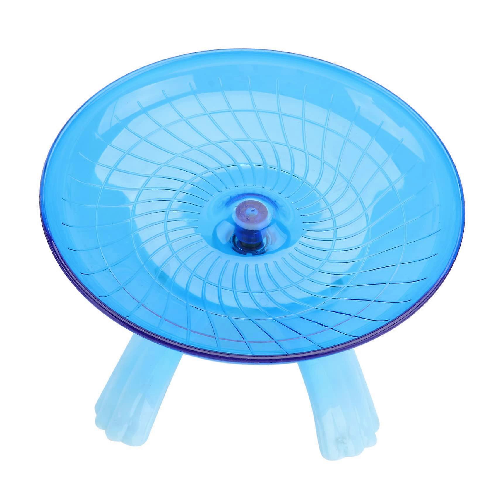 Running Wheel for Pets Blue Non-Running Disc Exercise Saucer for Hamsters, Rats, Hedgehogs, and Chinchillas