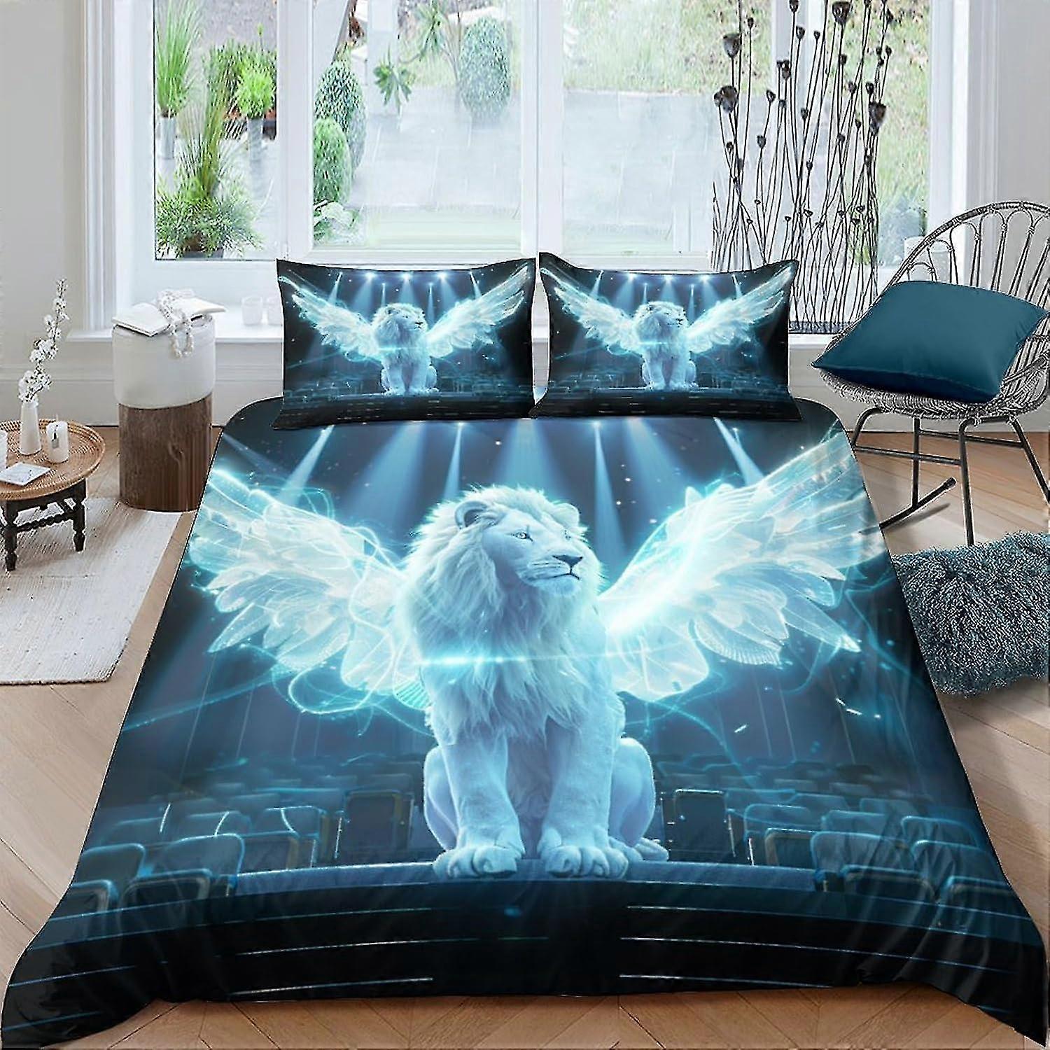 Conjunto de Capa de Edredom de Microfibra Macia de 3 Peças com Fecho de Zíper para Cama Dupla D cor