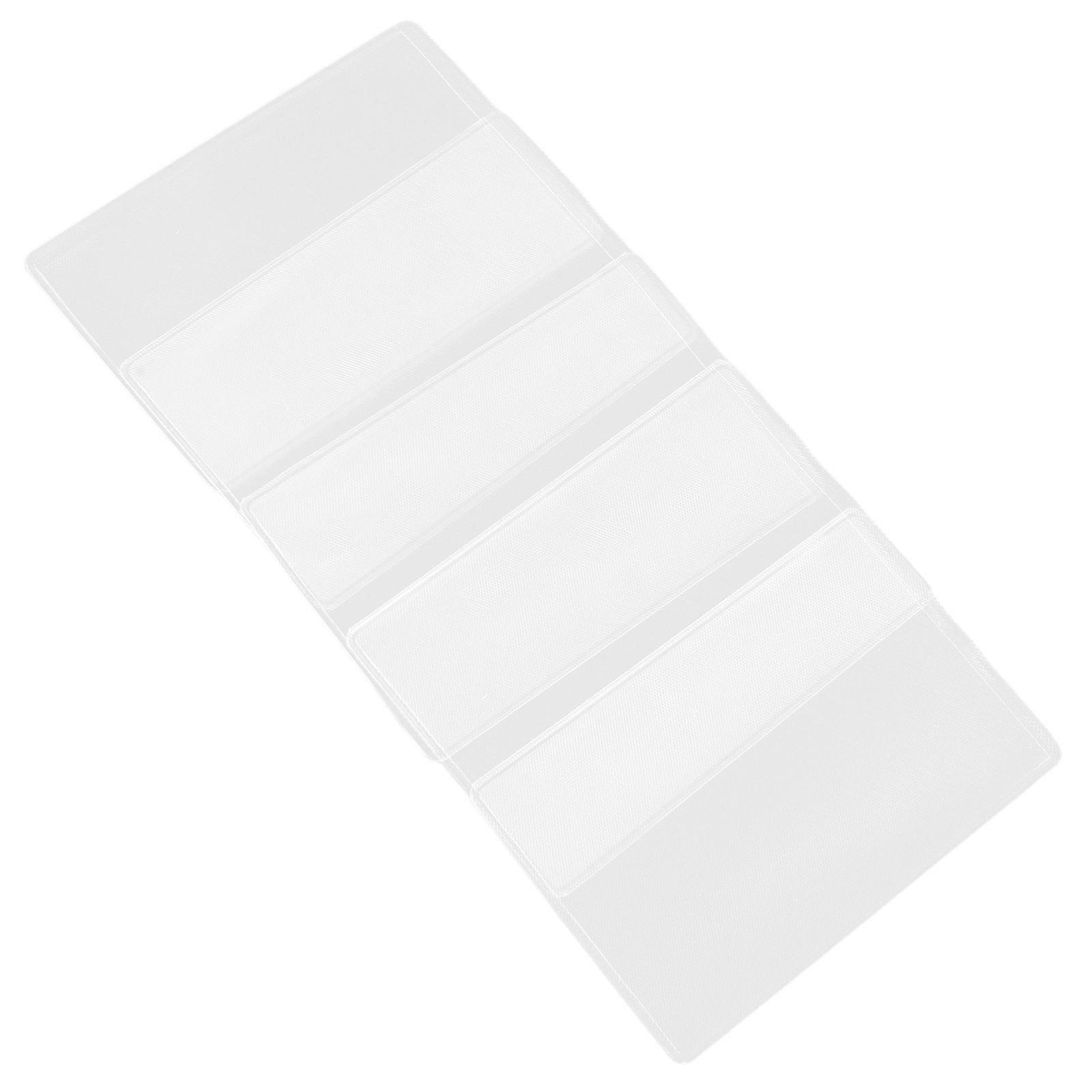 It seems like you're referring to a product listing for **transparent plastic card sleeves** made of **PVC**, likely used to protect business cards,