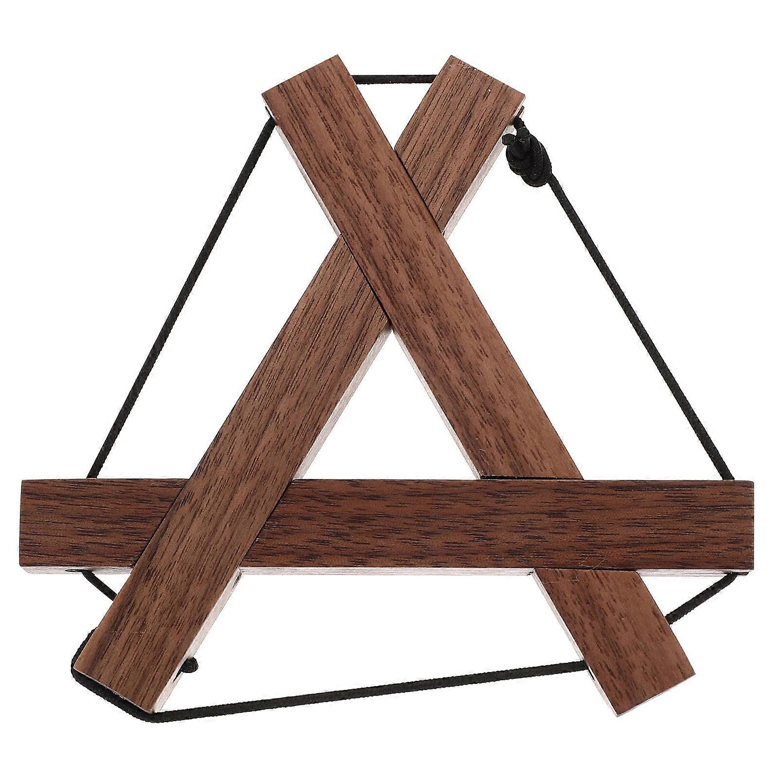 Heat Insulating Walnut Wood Trivet Triangular Hot Pans Holder For Home Use 1 Piece