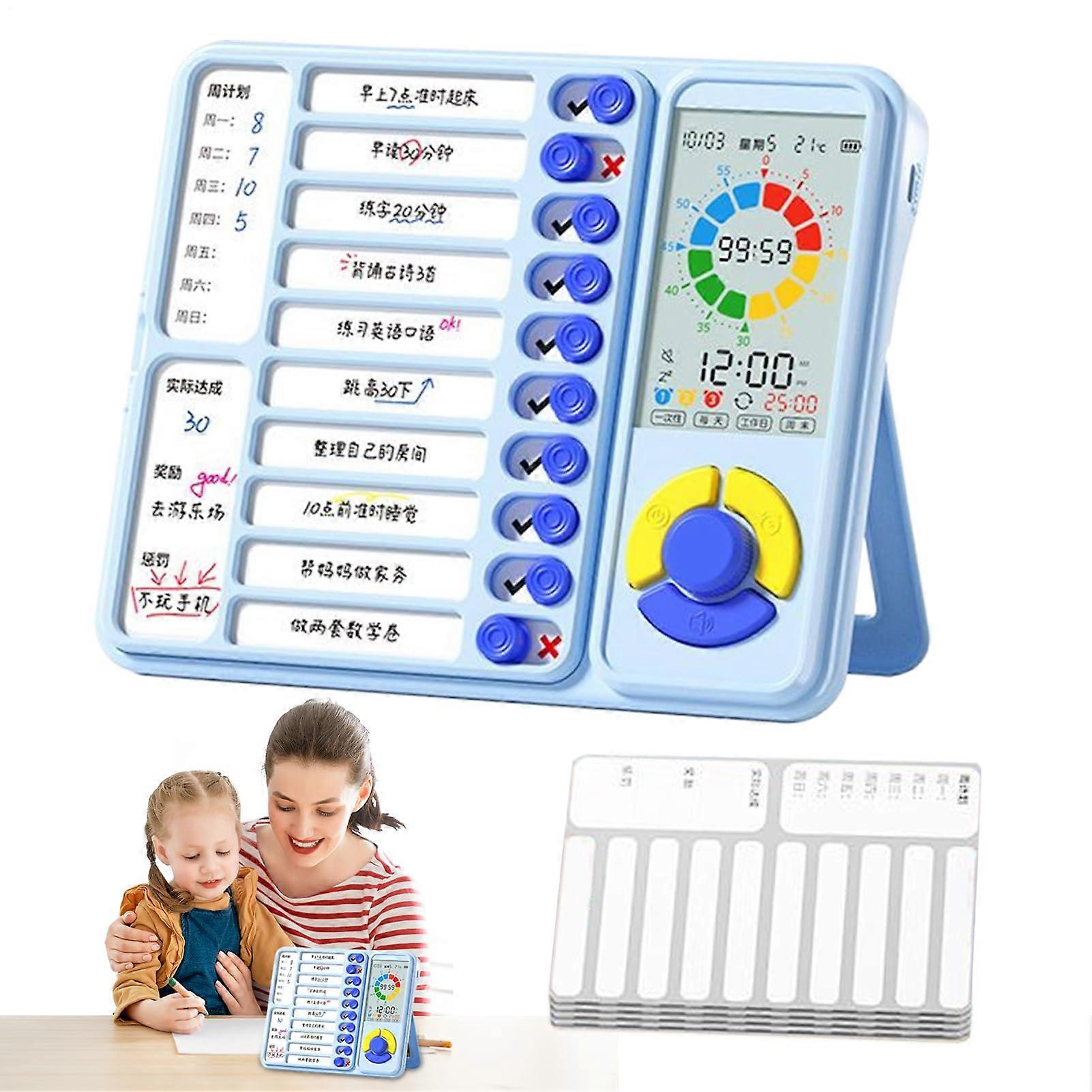 Visual Egg Timer Planning Board Visual Alarm Clock with Loud Signal Boosts Productivity for Kids, Household, Preschool, Classroom