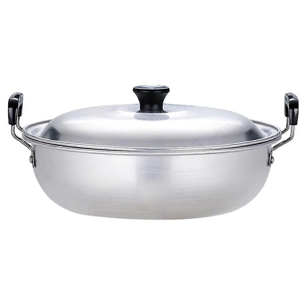 Thickened Small Aluminum Cooking Pot With Lid Multi Function Korean Ramen And Noodle Saucepan Double Handle Stew Pot For Home Use Fast Heating
