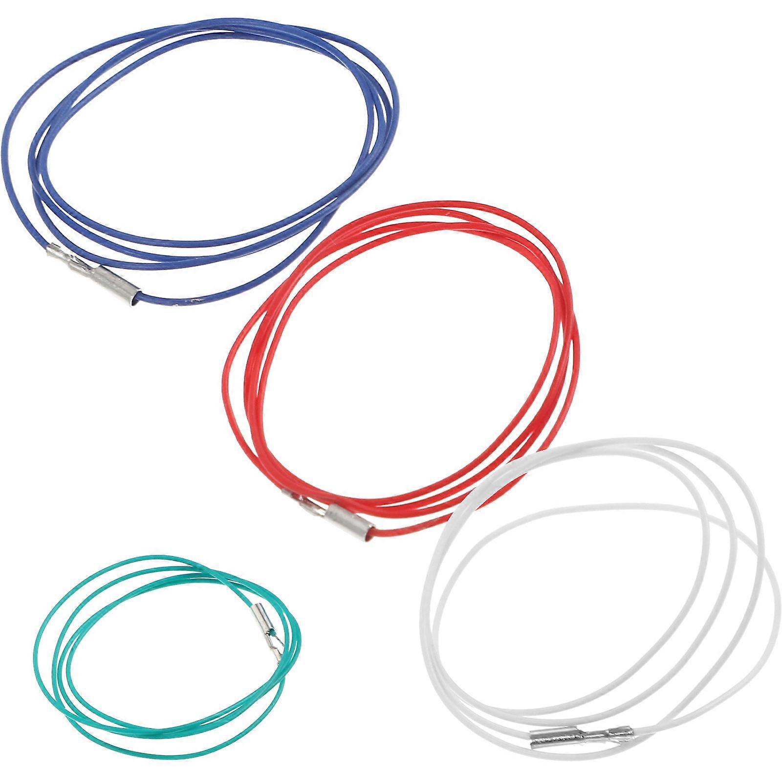 Durable Copper Headshell Lead Cord Replacement Wire for Phonograph Turntable Flexible Insulated Audio Cables Set of 4