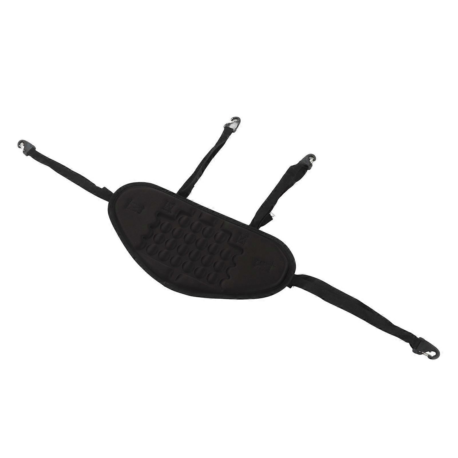 Kayak Backrest Professional Padded Comfortable Waterproof Canoe Backrest Support with Adjustable Strap Black 