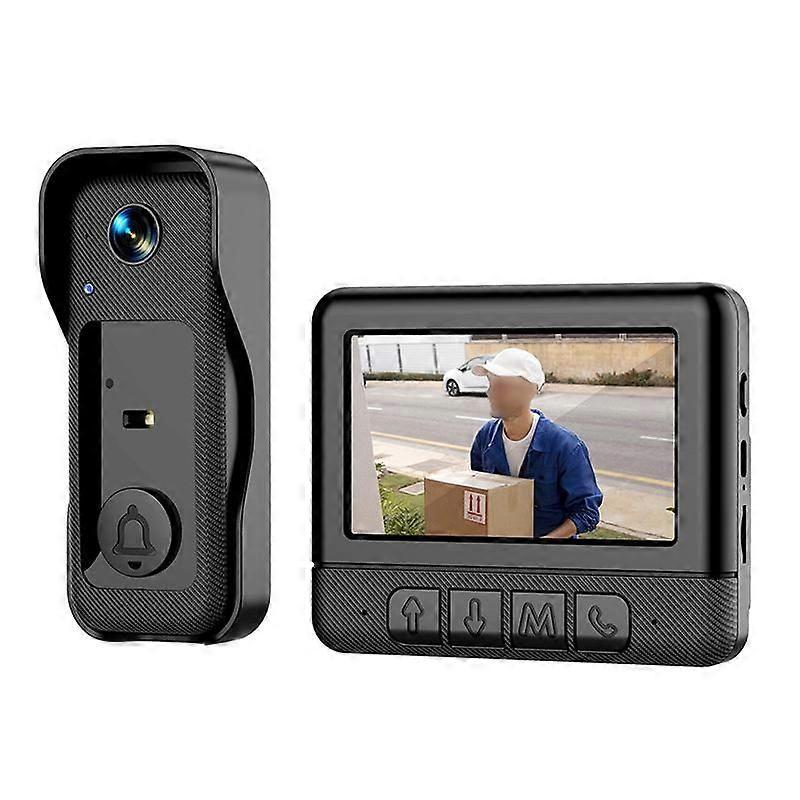 X6 Night Vision Wireless Video Doorbell Black