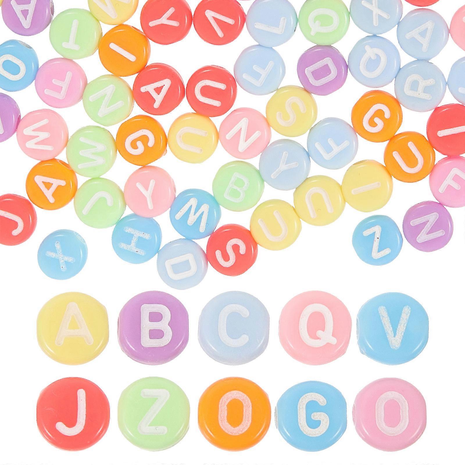 100pcs Colorful Acrylic Alphabet Beads for DIY Jewelry Making – Creative Crafting for Bracelets & Necklaces – Ideal for Friends & Family