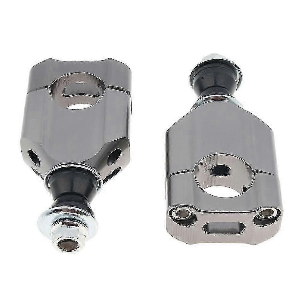 Universal Aluminum Handlebar Mounts Clamp Riser for 1 1/8 28mm Motorcycle Handlebar - Left & Right Adapter for Custom Fit