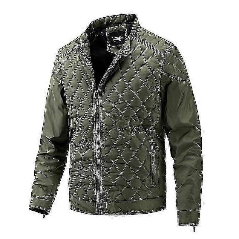 New Winter Jacket for Men - Warm Fashionable Grid Outerwear Coat