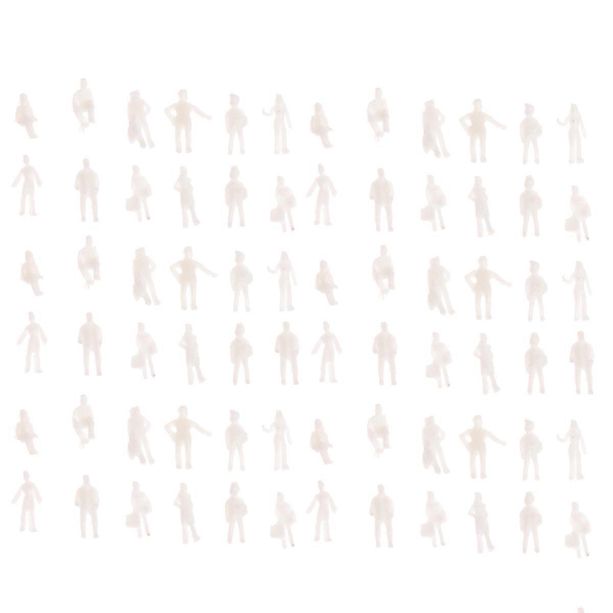 Miniature Stuff Diy White People Figures For Model Train Set 50Pcs