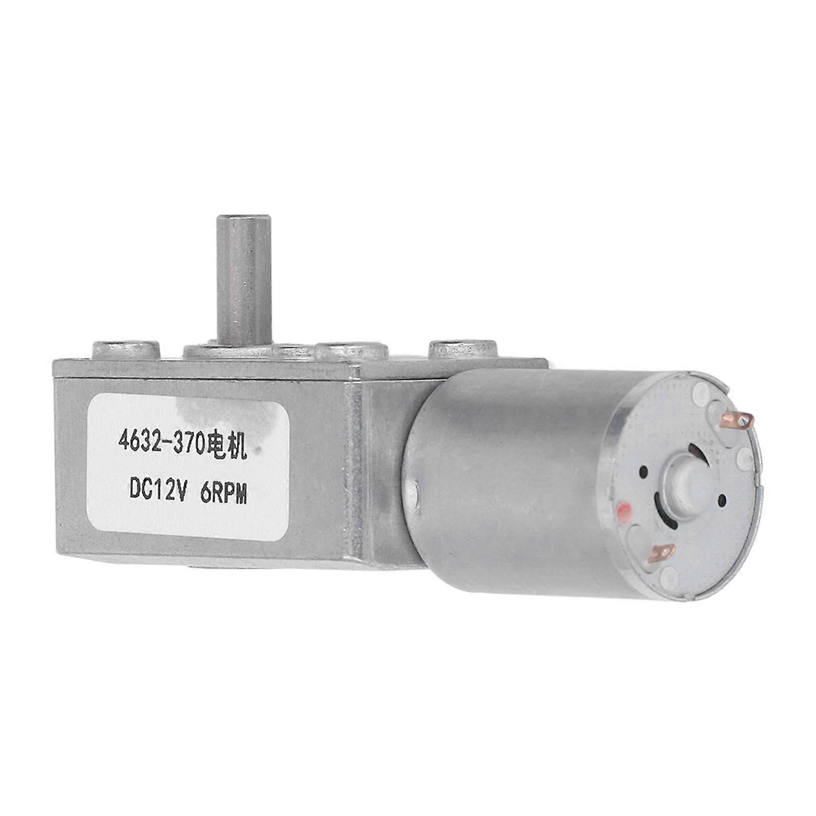 6RPM Worm Gear Motor Robust Self Locking DC Geared Motor for Door Opener Small Winches DC12V
