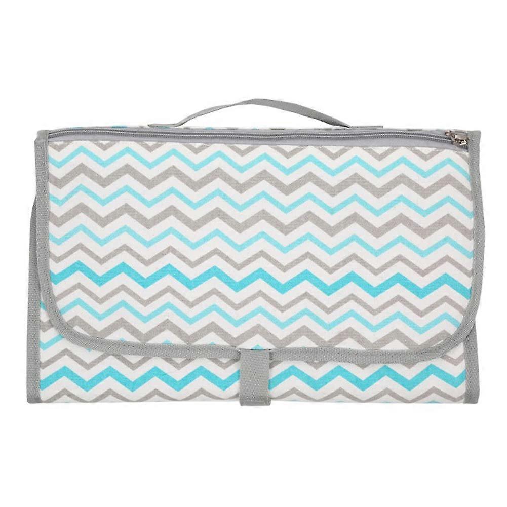 Changing Mat Baby Changing Mats and Covers Portable Roll-Up Travel Changing Mat in Blue - Waterproof, Lightweight, Compact Design