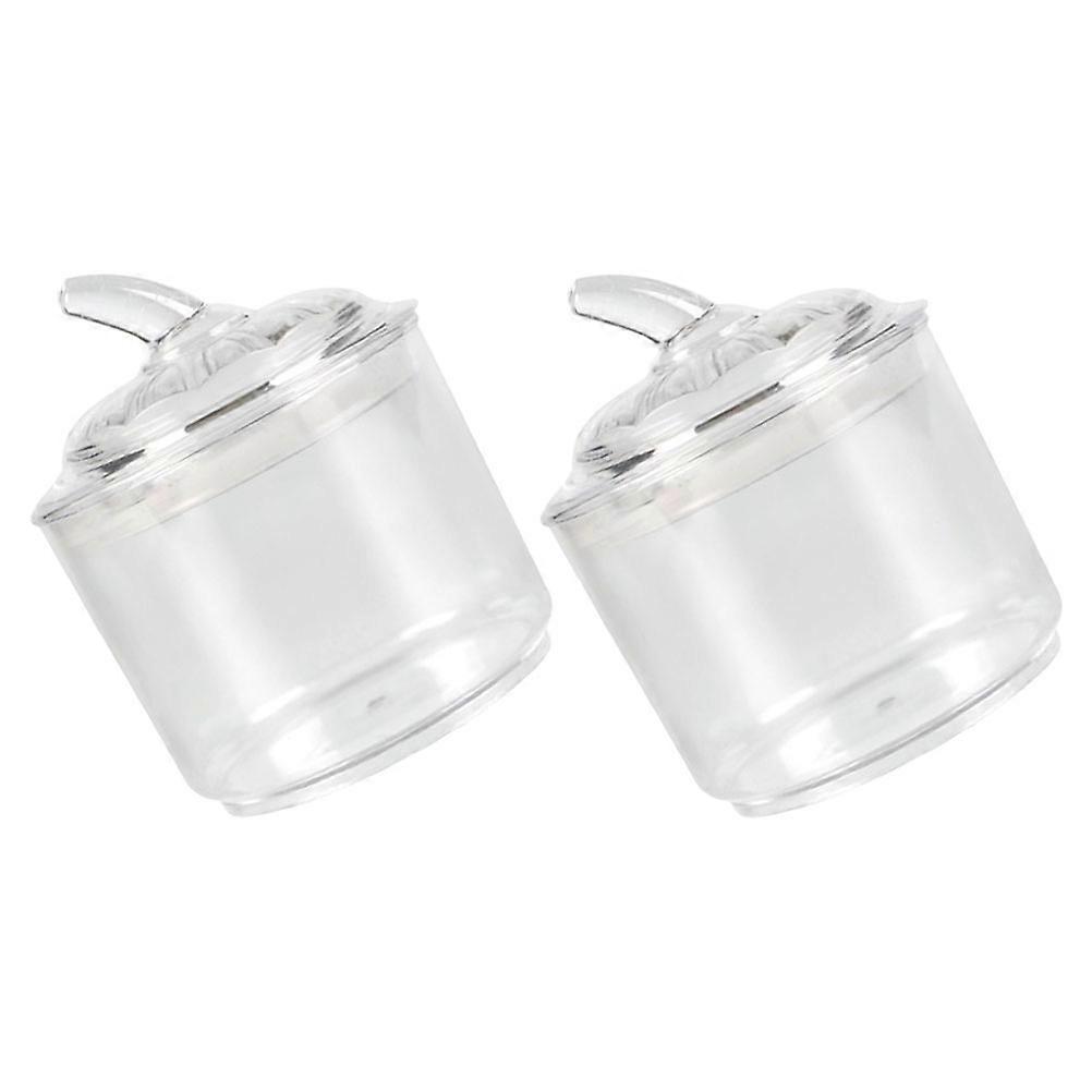 Transparent Sealed Jars with Lid for Kitchen Storage Made of Large Capacity 2 Pcs