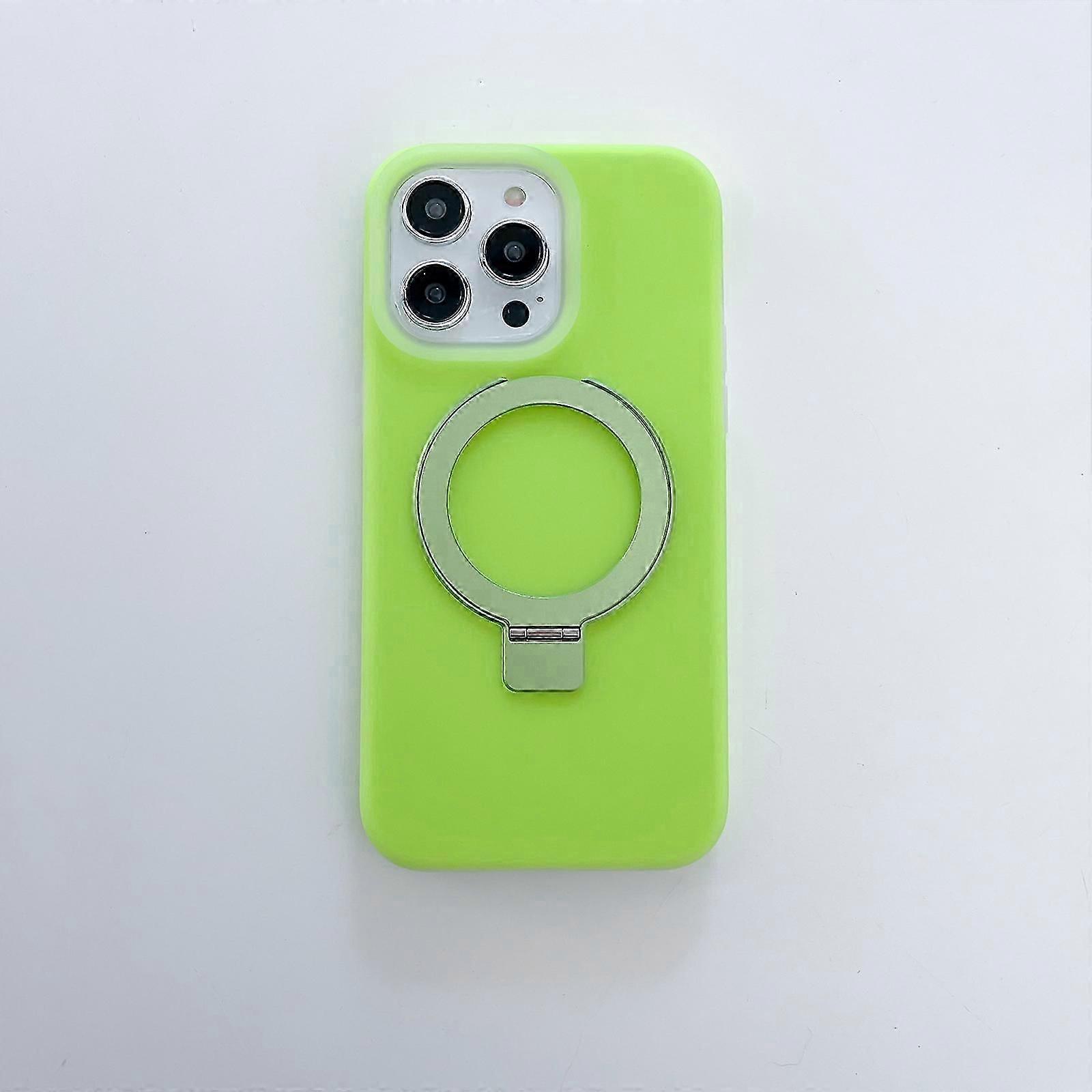 Silicone Case for iPhone 15 Pro Max/15 Ultra Case with Magnetic Ring Stand [Compatible with MagSafe] [Matte Perfect Grip Feeling]