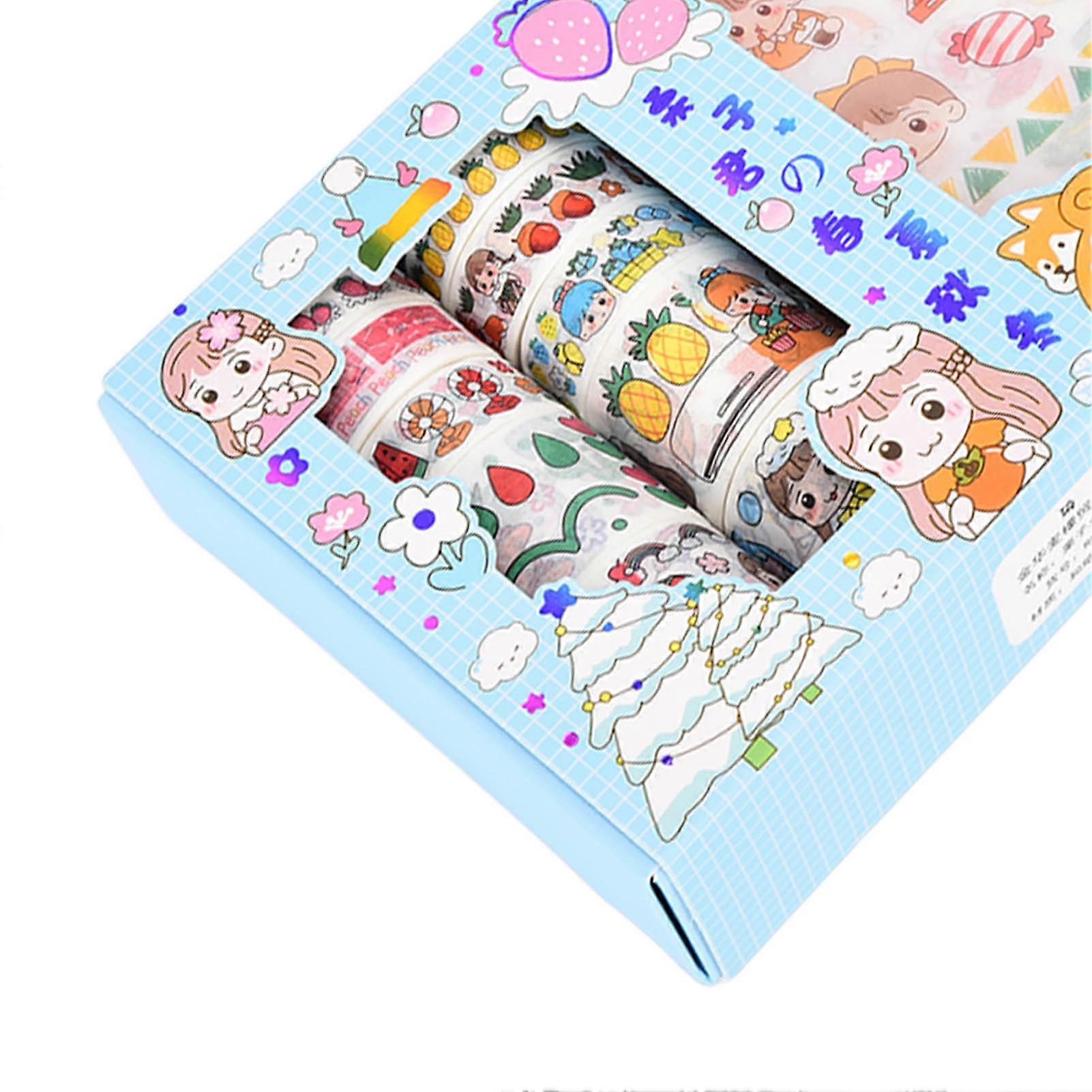 Washi Tape DIY Decoration Repeatedly Paste Leave No Marks No Cutting Washi Tape Set83197 Spring Summer Autumn Winter