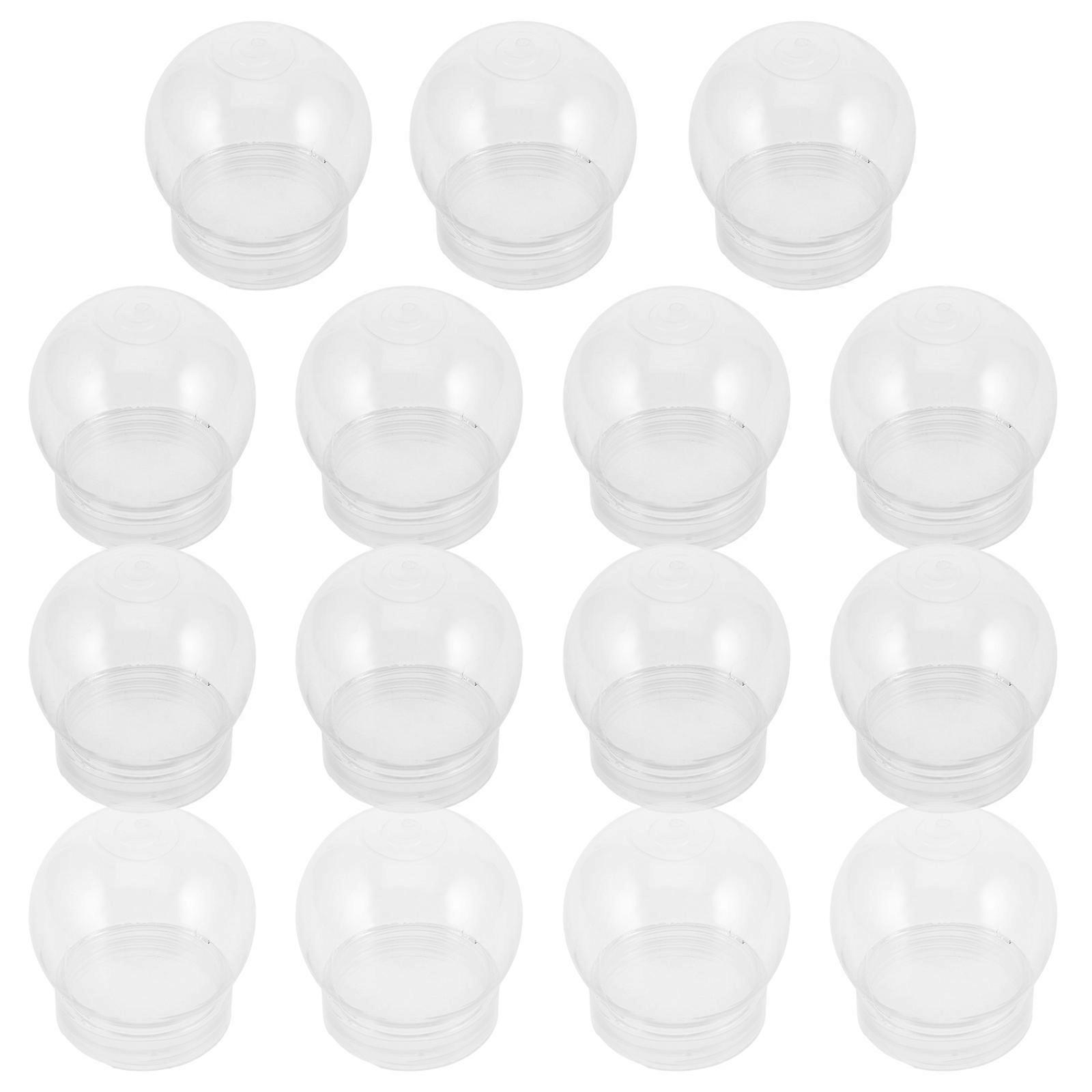 15pcs DIY Snow Globe Clear Plastic Water Globes with Screw Cap – Lightweight Crafting Balls for Creative Projects and Fun DIY Activities