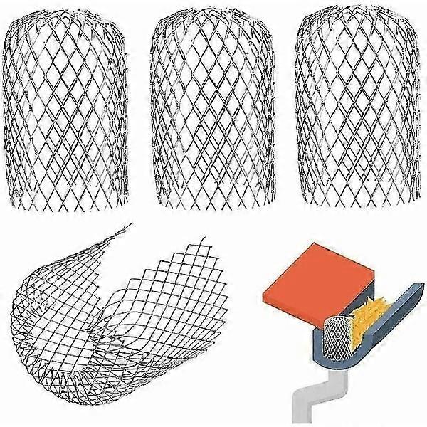 Set of 4 Metallic Gutter Guards, Expandable Filter, Screen Leaf Sieve, Downspout Protection