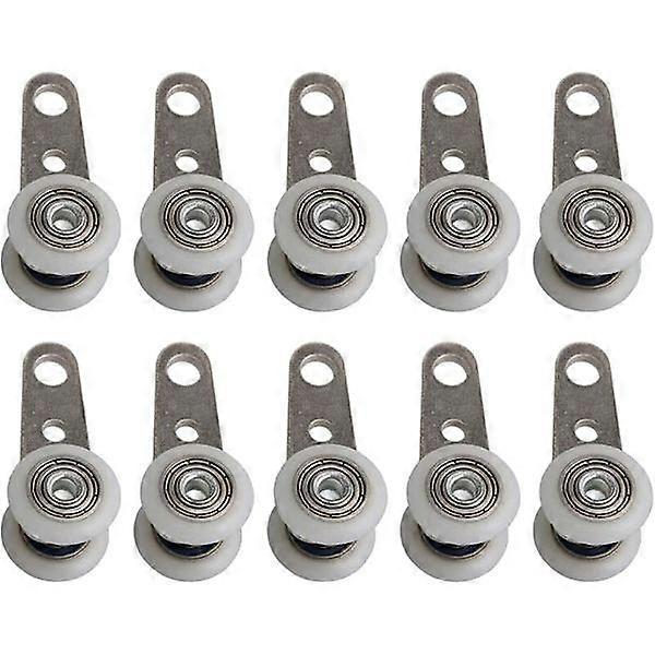 10 rodillos para puertas correderas o de bahía; metal, plástico