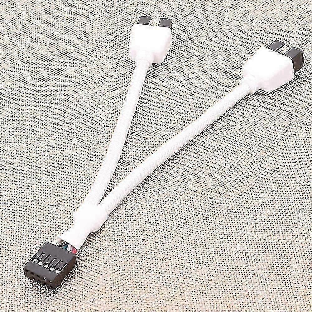 マザーボード9ピンUSBヘッダーからデュアルUSB2.0 9ピンスプリッターハブ延長ケーブル