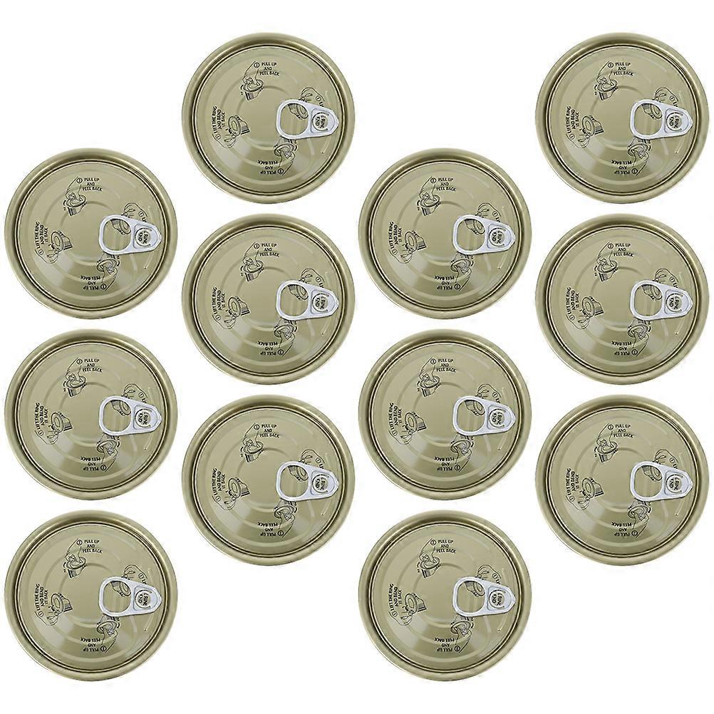 12 قطعة من علب تخزين الصفيح من الصفيح الغذائي مع أغطية - علب اللحوم المتينة ، حاويات الكيك لأغذية الأليفة ، الوجبات الخفيفة والحرف اليدوية - ختم محكم ل