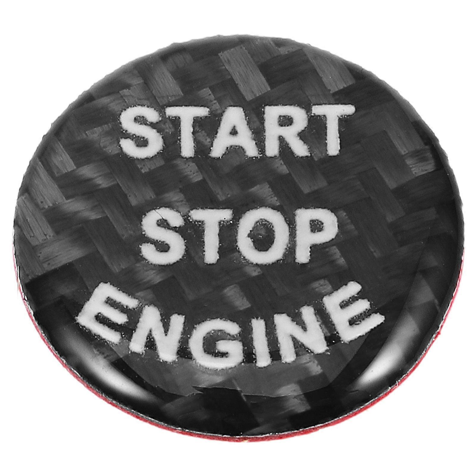 Scratch Resistant Plastic Car Engine Start Stop Button Cover Adhesive Push to Start Protective Sticker with Nighttime Visibility for Vehicle Ignition