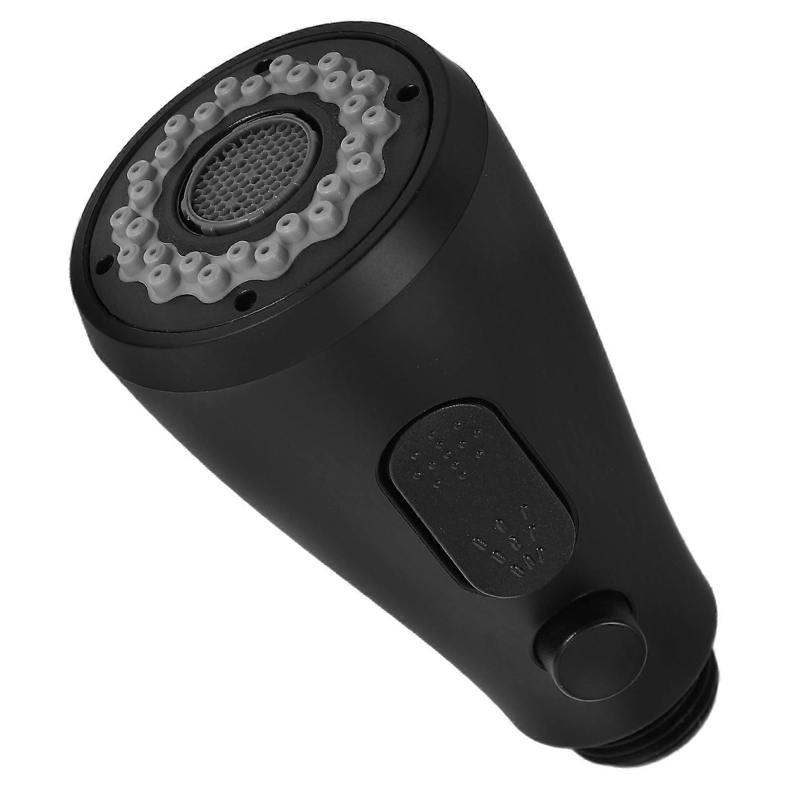 Black Pull Out Kitchen Sprayer Head with Pause Function for Kitchen Sinks ABS Material 3 Functions