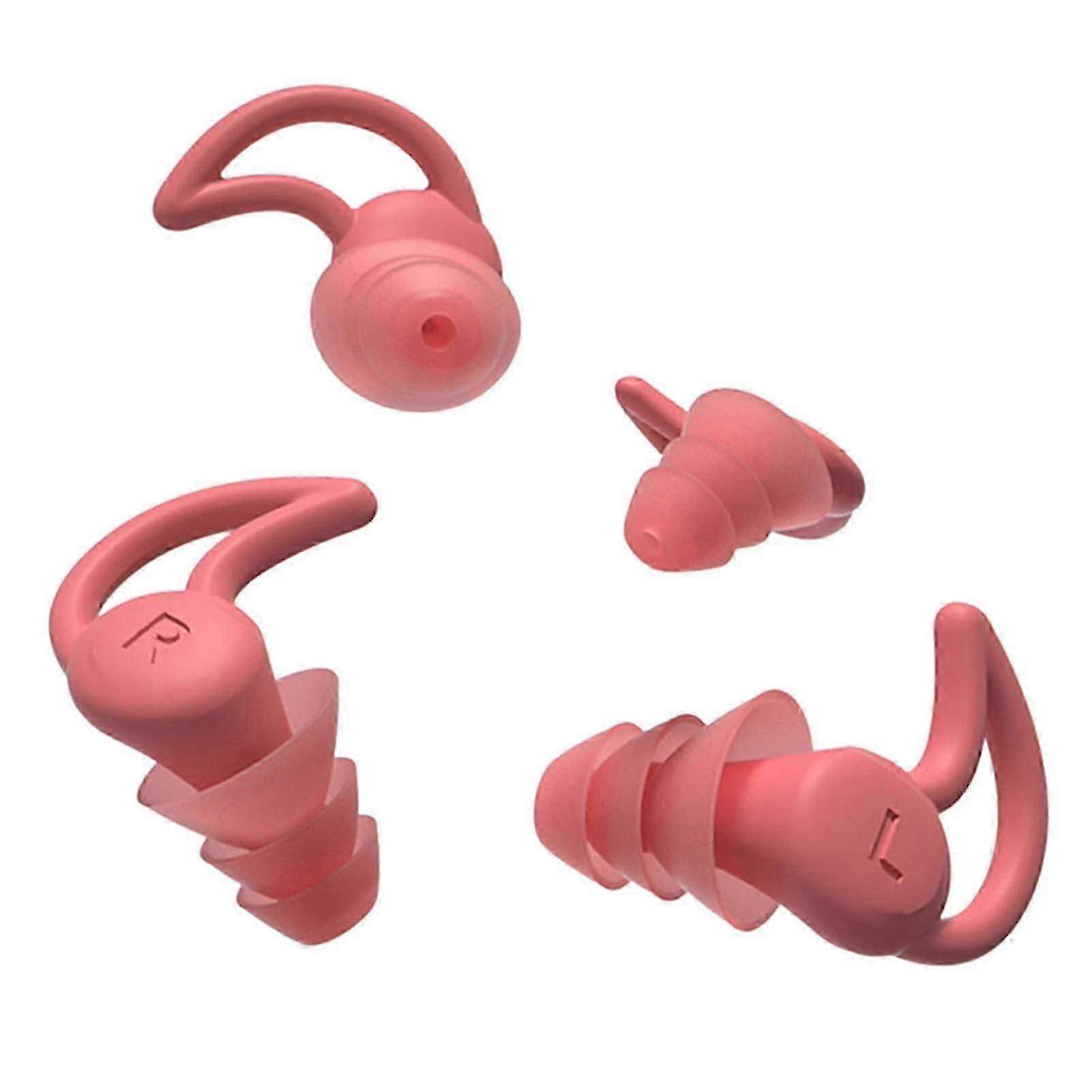 3-Layer Pink Noise Cancelling Earplugs in Square Box - Perfect for Sleeping and Studying
