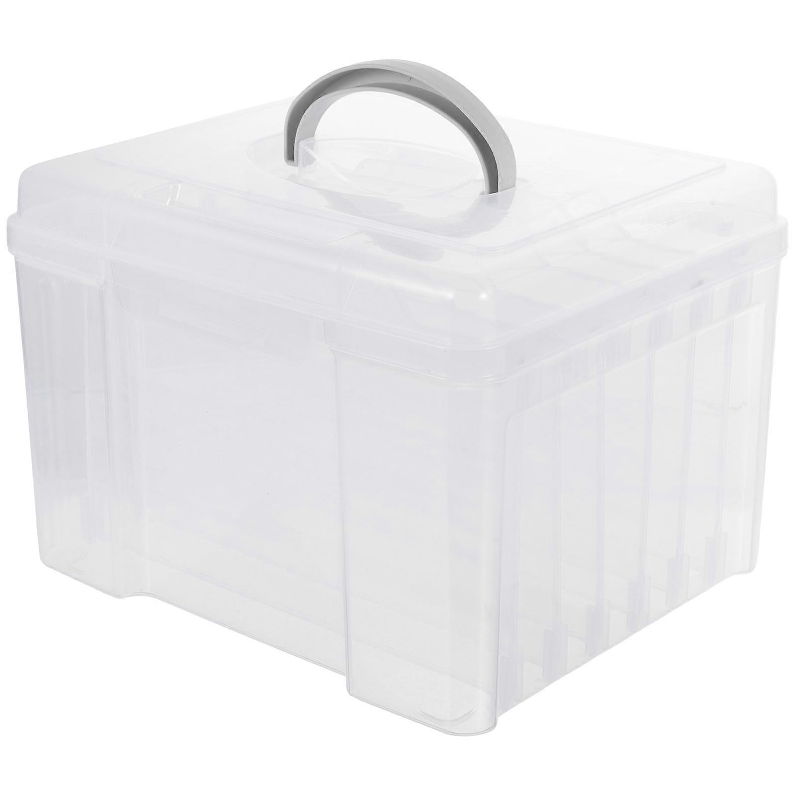 For Photo Storage Organizers And Storage Container Home Use Transparent Rectangular 26.50X22.50X18.50cm Picture Organization 1Pack