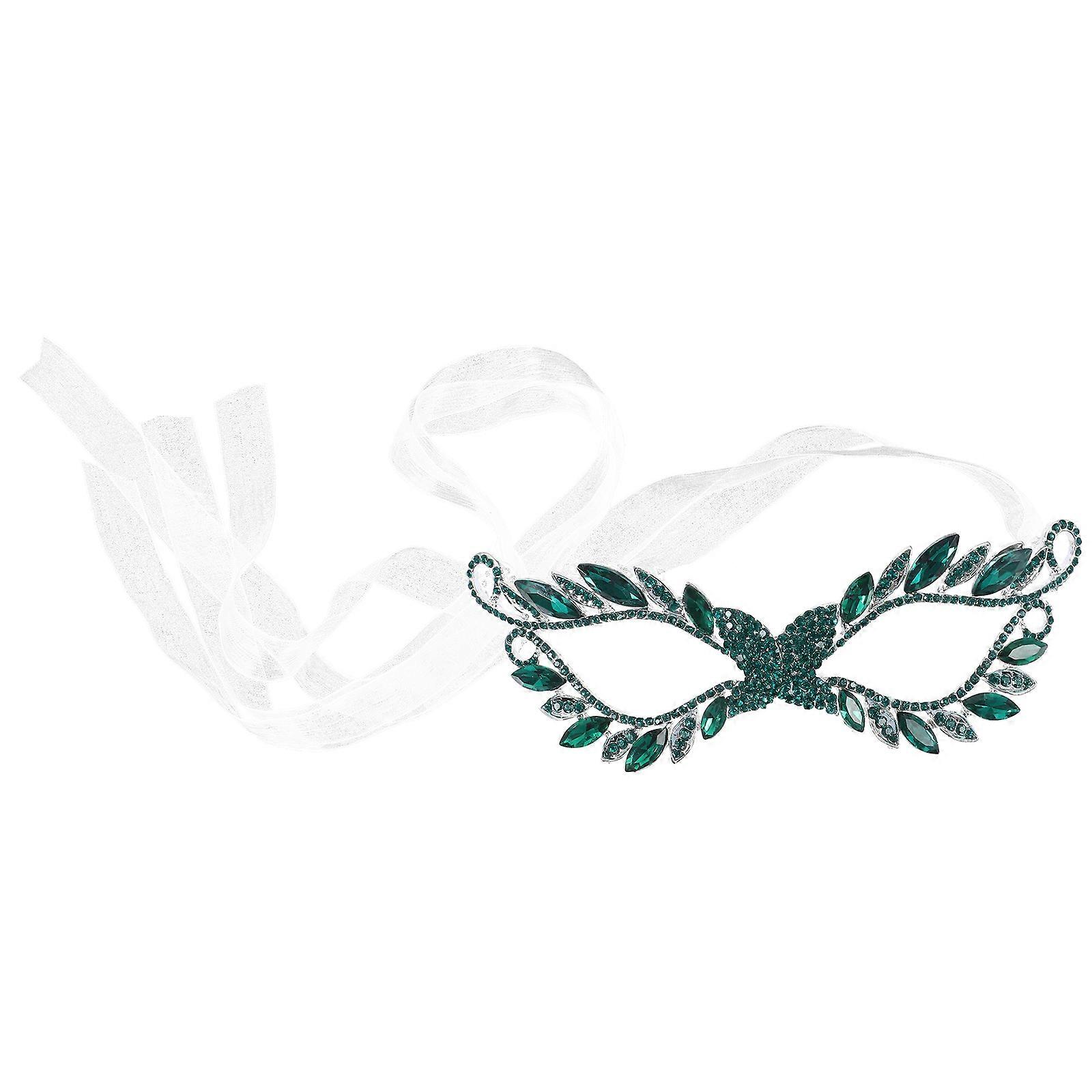 Stylish Rhinestone Eye Mask for Women – Perfect for Weddings, Dances, Masquerades, and Special Occasions – Mystical Design with Shiny Rhinestones
