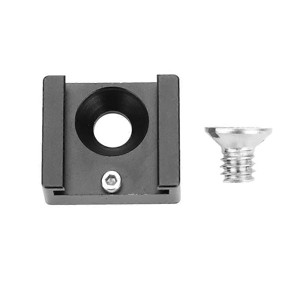 1/4" Thread Aluminium Alloy Cold Shoe Coldshoe Adapter Mount for Flash Microphone