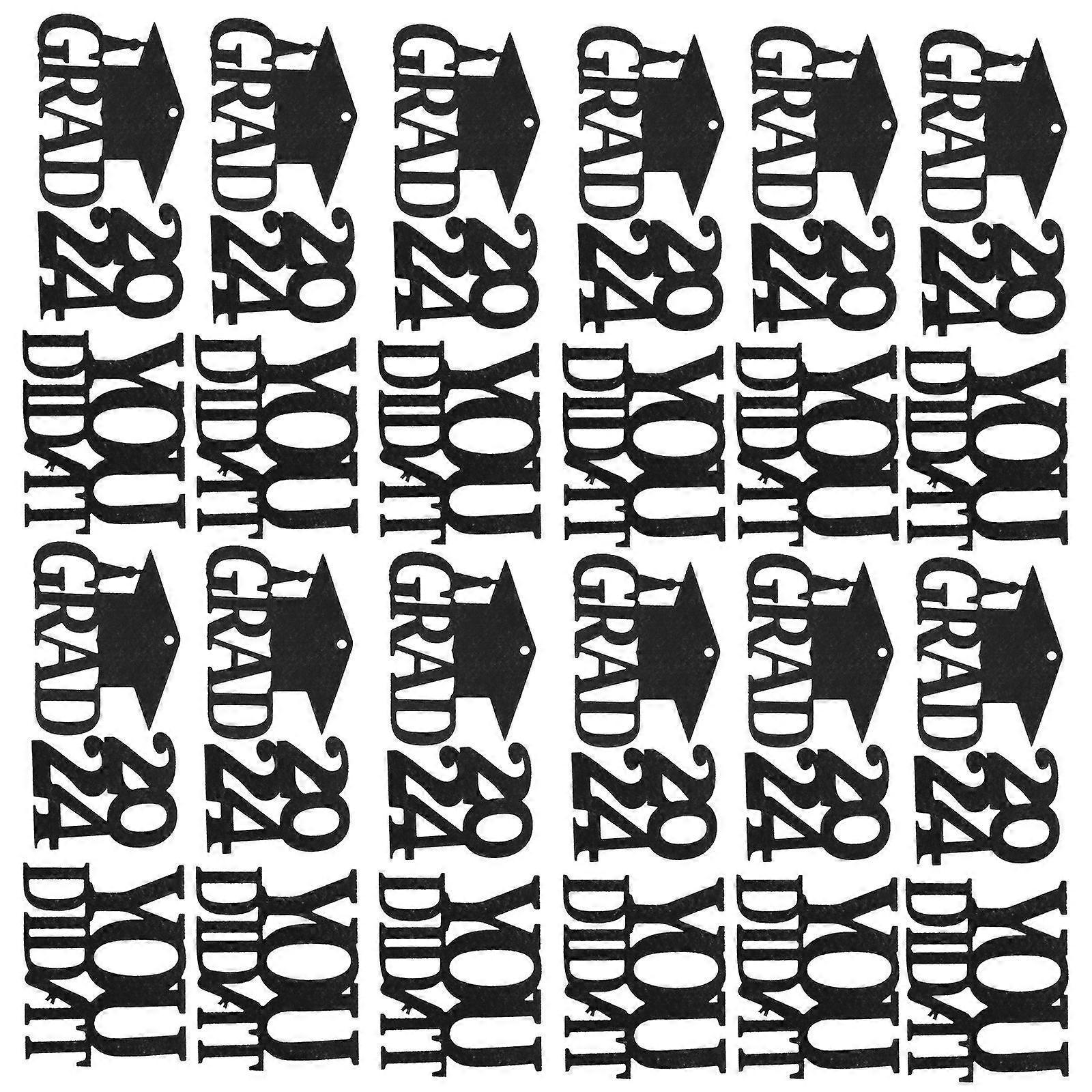 Graduation Party Vase Labels Graduation Cutouts Tags Wall Decor Bottle Decor Rectangular Shape 18Pcs