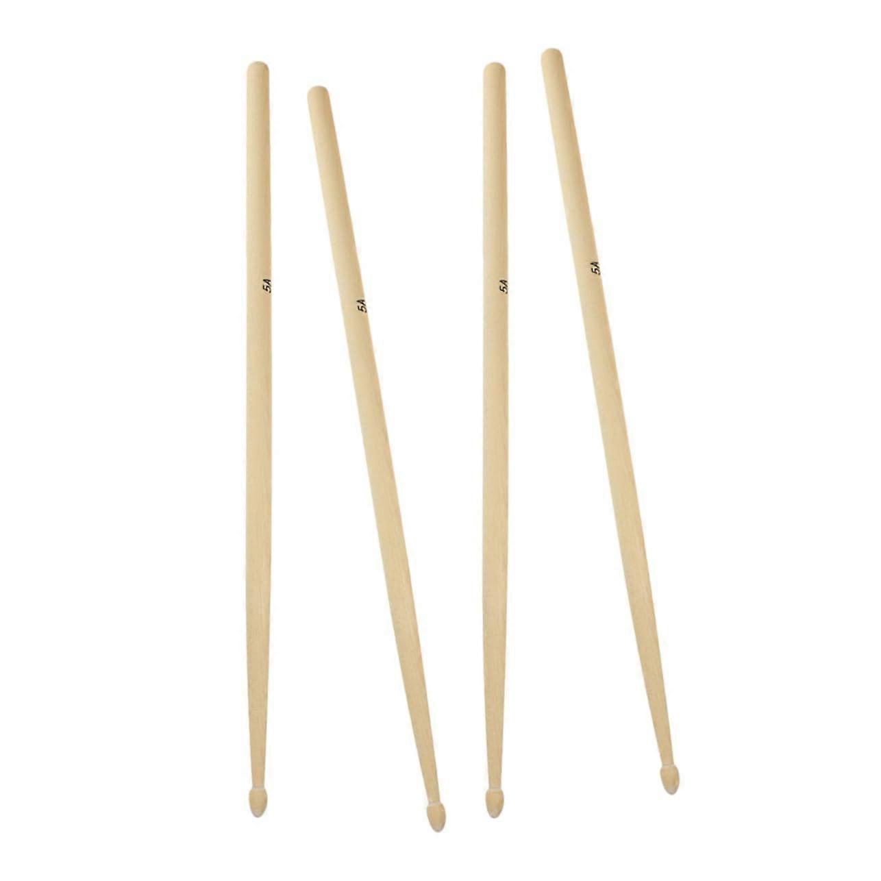 Maple Drumsticks 4-Pack for Drummers - Lightweight Compact Design for Jazz with Unique Drop Tip for Enhanced Sound Projection