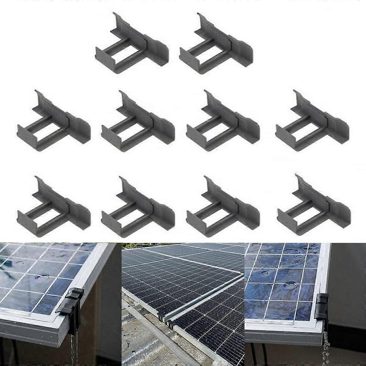 Pack of 10 Solar Panel Mud Removal Clips for 30/35/40 mm Water Drainage Pipes, Durable Water Drain Clips