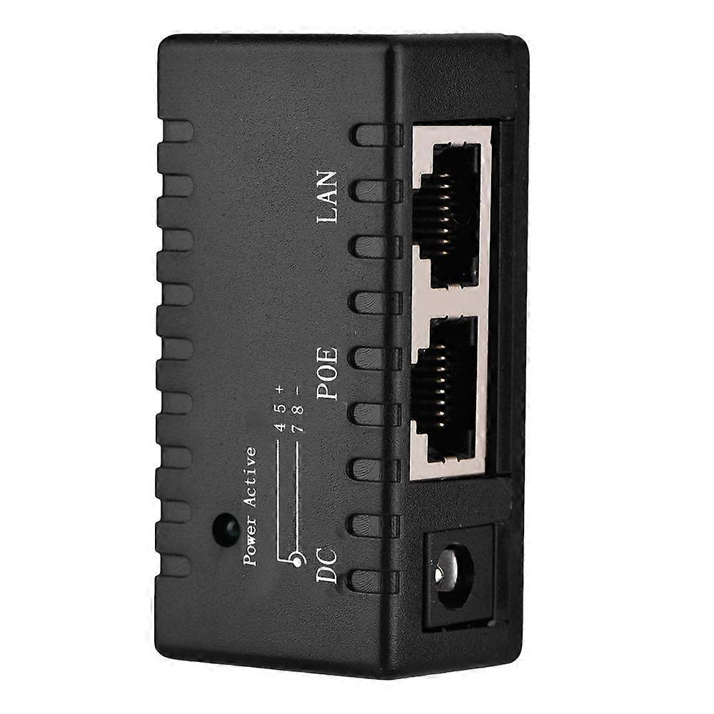 POE Splitter Power over Ethernet Injector Adapter für LAN Netzwerk in schwarz