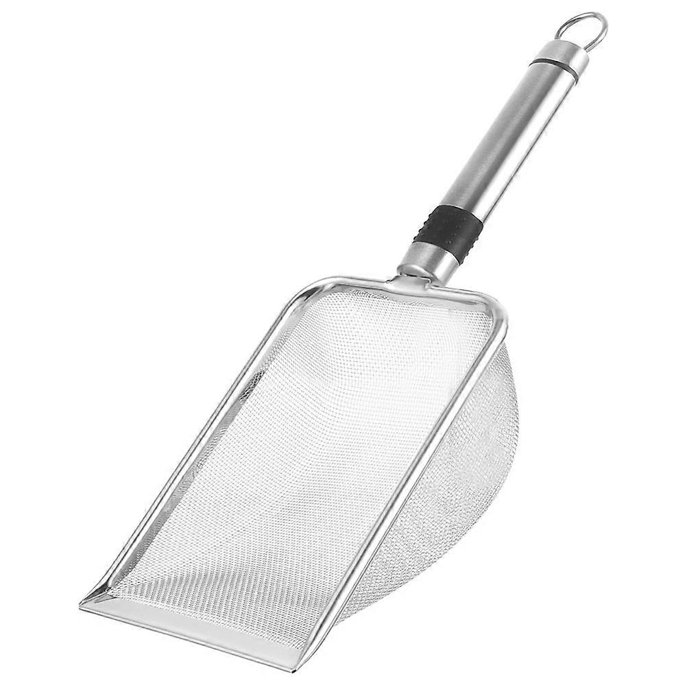 Durable Stainless Steel Cat Litter Scoop with Comfortable Grip for Home Use Silver, Perfect for Easy Cleanup