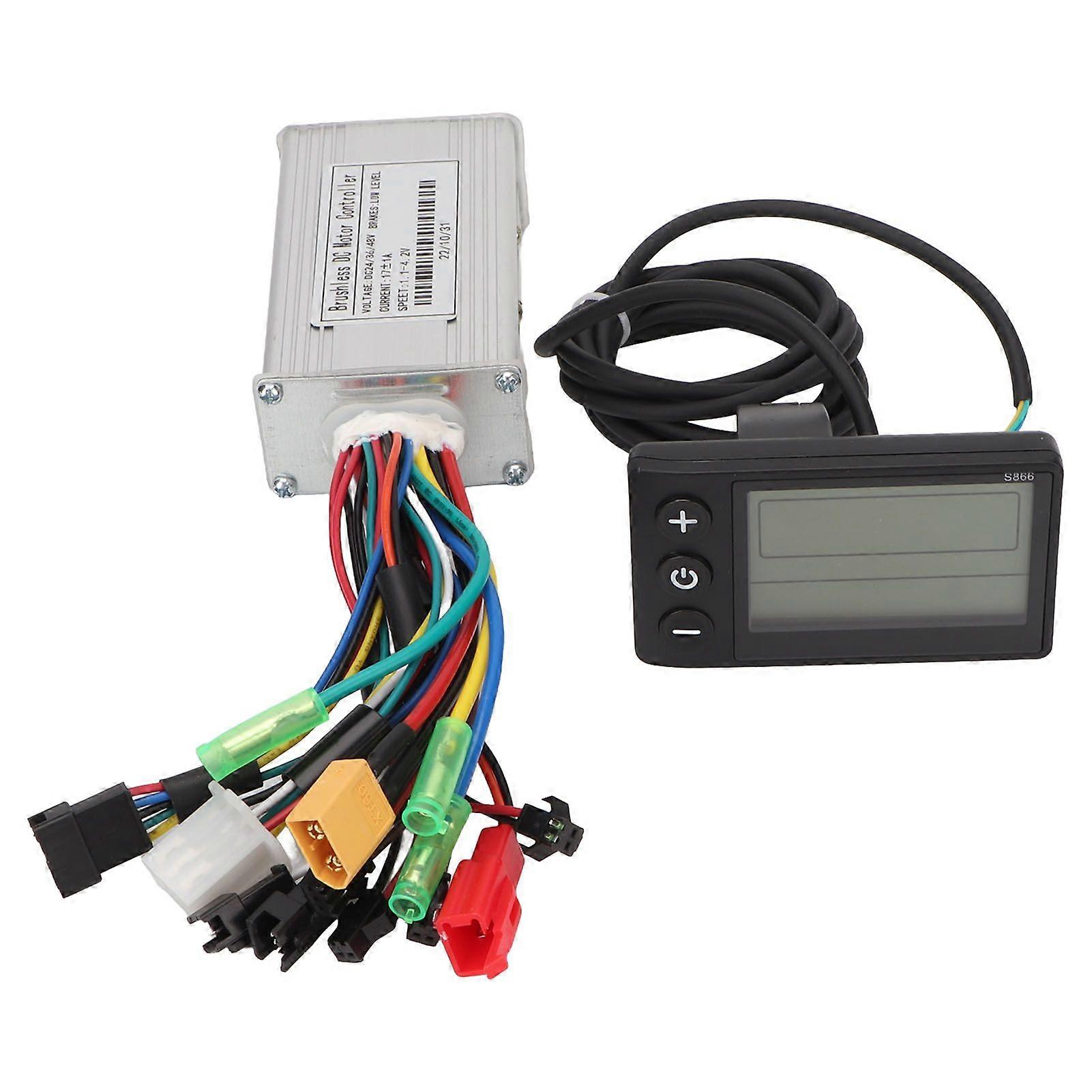 17A 3-Modus-Sinus-Controller-Kit mit S866-Panel-Elektrofahrrad-Brushless-Motor-Controller für Elektroroller-Modifikation